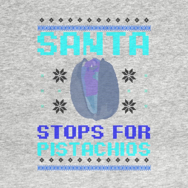 Pistachio Shirt | Ugly Sweater Style Santa Stops Gift by Gawkclothing